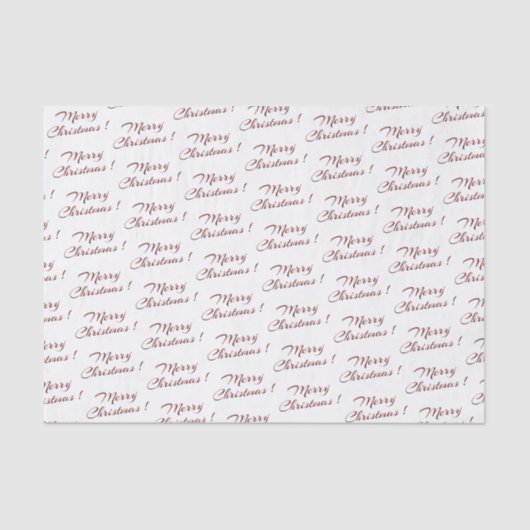 Papier Mousseline Joyeux Noël! Papier Tissus Red Script Holiday (Recto)