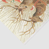 Papier Mousseline Joyeux Noël (Père Noël et son renne) (Détail)