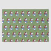 Papier Mousseline Joyeux Noël Père Noël Masque Visage (Recto)