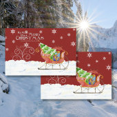Papier Mousseline Joyeux Noël Père Noël Sleigh Cadeaux Snowflakes No
