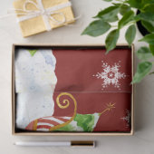 Papier Mousseline Joyeux Noël Père Noël Sleigh Cadeaux Snowman Nom (Cadeau)