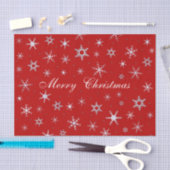 Papier Mousseline Joyeux Noël Red Snowflakes (Artisanat)