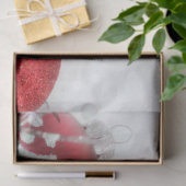 Papier Mousseline Joyeux Noël Rouge Et Argent (Cadeau)