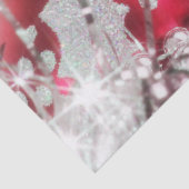 Papier Mousseline Joyeux Noël Rouge Et Argent (Détail)