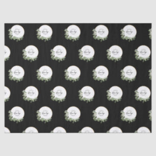 Papier Mousseline Joyeux Noël Société Logo Or noir Personnalisé