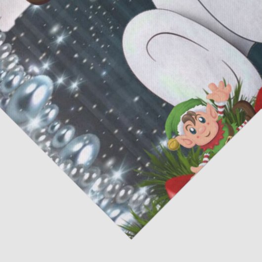 Papier Mousseline Joyeux Noël Tissu papier Snowman (Détail)