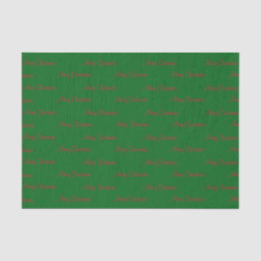 Papier Mousseline Joyeux Noël vert