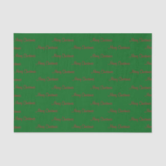 Papier Mousseline Joyeux Noël vert