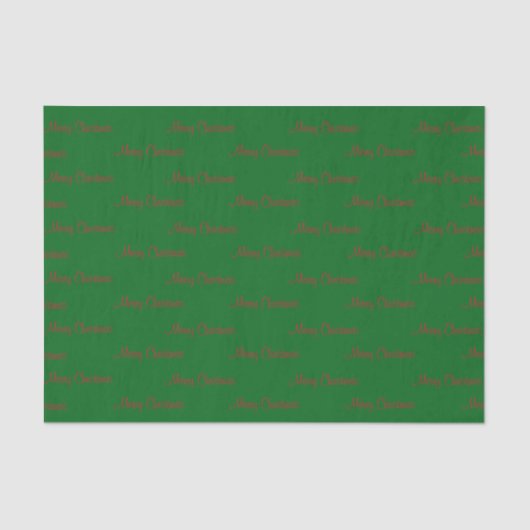 Papier Mousseline Joyeux Noël vert (Recto)