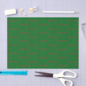Papier Mousseline Joyeux Noël vert (Artisanat)