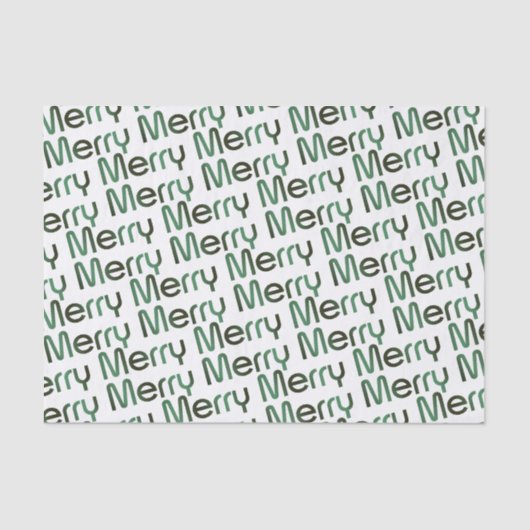 Papier Mousseline Joyeux Noël Vert Gradient Texte de vacances Tissu (Recto)