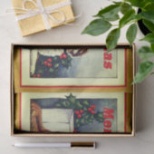 Papier Mousseline Joyeux Noël Vintage chien (Cadeau)