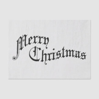 Papier Mousseline Joyeux Noël Vintage Vieux Style Typographie