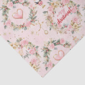 Papier Mousseline Joyeux Nutcracker rose Vacances Beaux message pers (Détail)