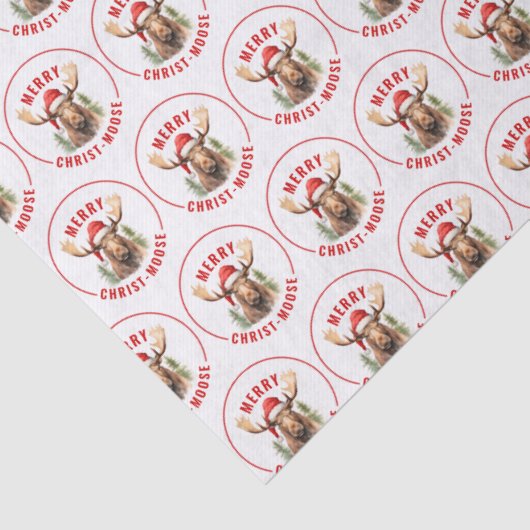 Papier Mousseline Joyeux orignal de Noël (Détail)