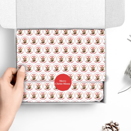 Papier Mousseline Joyeux orignal de Noël