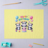 Papier Mousseline Joyeux Pandas d'anniversaire (Artisanat)