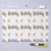 Papier Mousseline Joyeux papier de tissus or d'anniversaire (Artisanat)