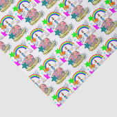 Papier Mousseline Joyeux papier Tissu Anniversaire Arc en ciel (Détail)