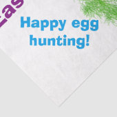 Papier Mousseline Joyeux Pâques mignonne Yellow Blue Chick Salutatio (Détail)