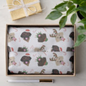 Papier Mousseline Joyeux Pawlidays Labrador Retriever Dogs (Cadeau)