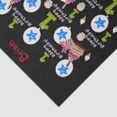 Papier Mousseline Joyeux premier anniversaire Tissue Paper #1 (Détail)