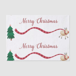 Papier Mousseline Joyeux renne de Noël