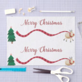 Papier Mousseline Joyeux renne de Noël (Artisanat)