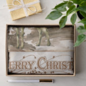 Papier Mousseline Joyeux rennes de Noël et Sleigh déroupage Tiss (Cadeau)