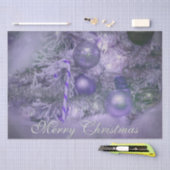 Papier Mousseline Joyeux sapin de Noël pourpre (Artisanat)