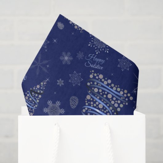 Papier Mousseline Joyeux Solstice (Sac cadeau)