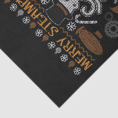 Papier Mousseline Joyeux Steampunk Noël Octopus Top Hat Gears (Détail)