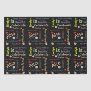 Papier Mousseline Joyeux Tissu Anniversaire Evelyn