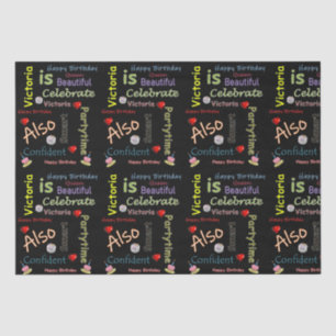 Papier Mousseline Joyeux Tissu d'anniversaire Victoria
