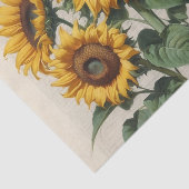 Papier Mousseline Joyeux tournesol à visage ouvert avec papillon (Détail)