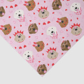 Papier Mousseline Joyeux Valentines Day Golden Retriever Dogs (Détail)