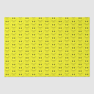 Papier Mousseline Joyeux visage Motif jaune