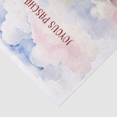 Papier Mousseline Joyous Pascha Lamb, Red Eggs and Cross (Détail)