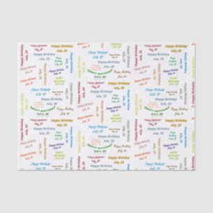 Papier Mousseline Juillet 20 Anniversaire Tissue Paper