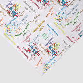 Papier Mousseline Juillet, 4 Anniversaire Tissue Paper (Détail)