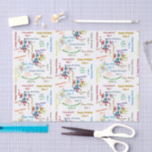 Papier Mousseline Juillet, 4 Anniversaire Tissue Paper (Artisanat)