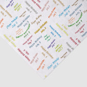 Papier Mousseline Juillet 5 Anniversaire Tissue Paper (Détail)