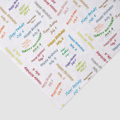 Papier Mousseline Juillet 6 Anniversaire Tissue Paper (Détail)