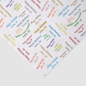 Papier Mousseline Juin, 16 Anniversaire Tissue Paper (Détail)