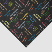 Papier Mousseline Juin, 18 Anniversaire Tissue Paper (Détail)