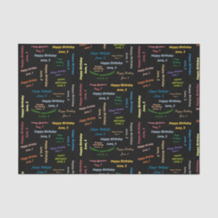 Papier Mousseline Juin, 5 Anniversaire Tissue Paper