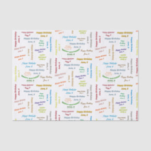 Papier Mousseline Juin 6 Anniversaire Tissue Paper