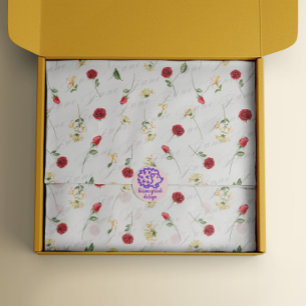 Papier Mousseline Juin Mois de naissance Fleurs Rose Honeysuckle