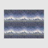 Papier Mousseline July 4th Fireworks Skyline 1776–2026 Festive Gift (Recto)