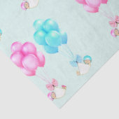 Papier Mousseline Jumeaux Bébé Rose et Bleu (Détail)